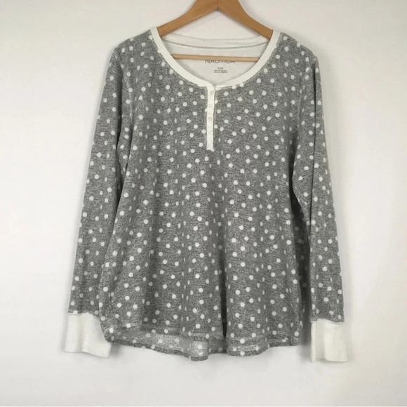 Nautica Polka Dot Sleep‎ Shirt - Picture 1 of 5